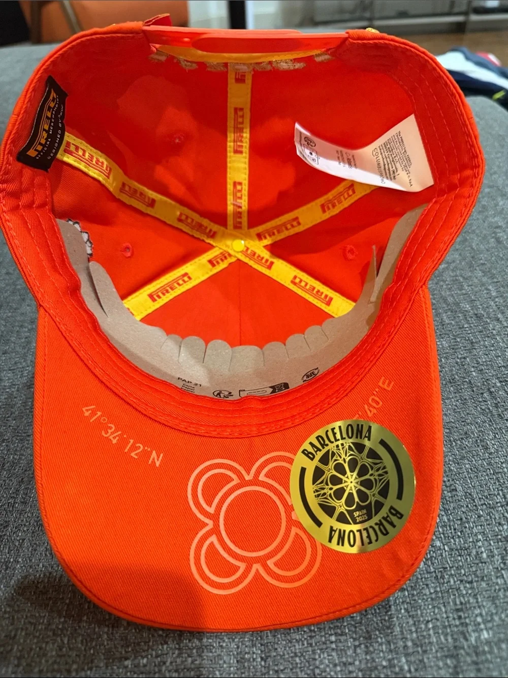 Official Pirelli Formula 1 Racing Team Adjustable Hat.